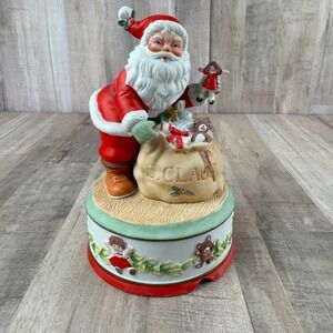 Vintage 1987 Enesco I Believe in Santa Music Box WORKS Christmas
